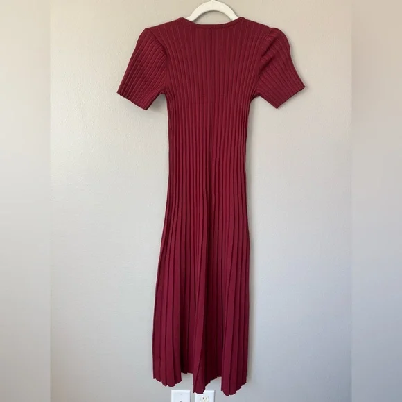 Tuckernuck Hyacinth House Oxblood Knit Murphy Swing Dress